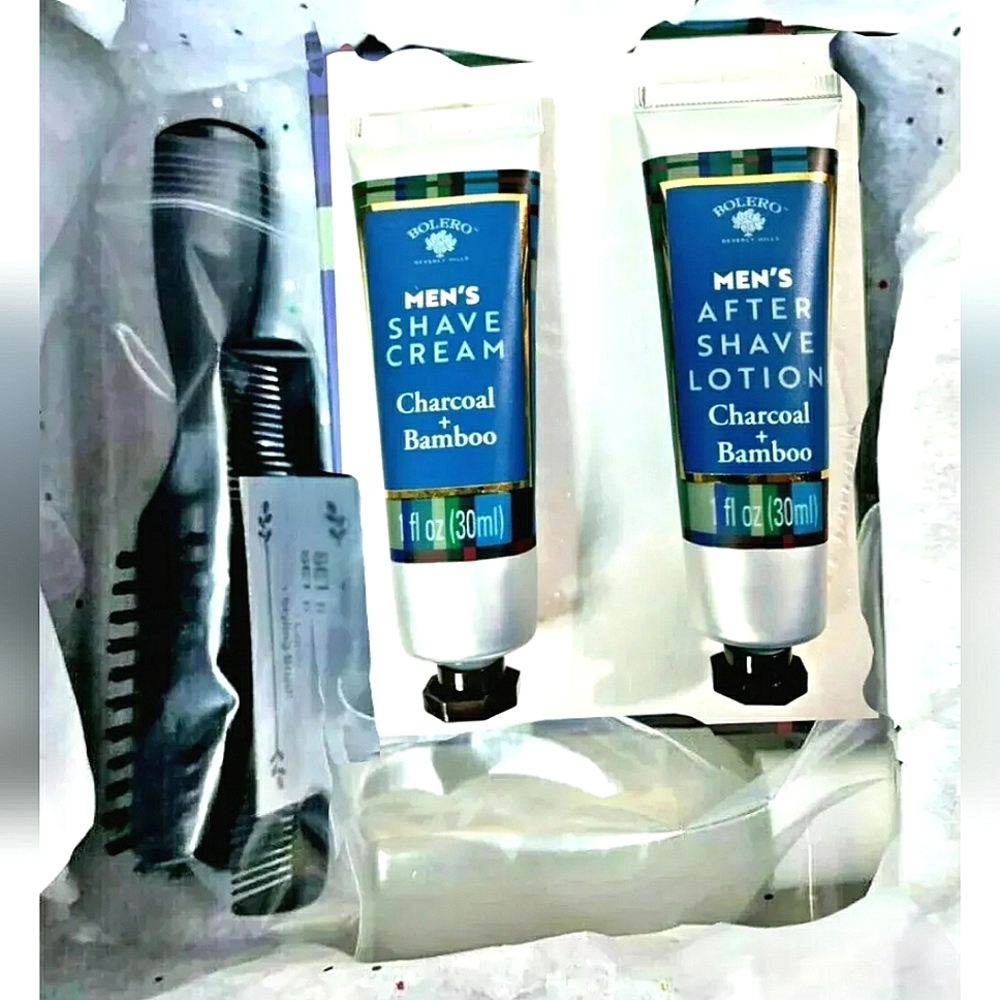 5PC Men Beard Box! Gift Grooming Kit. Comb/Brush Shampoo Shave Cream After Shave